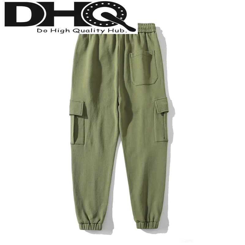 

Men Casual Jogger Trousers Pants Loose Tracksuits Drawstring New 100% Cotton Multi Pockets High Quality Comfortable Sweatpants