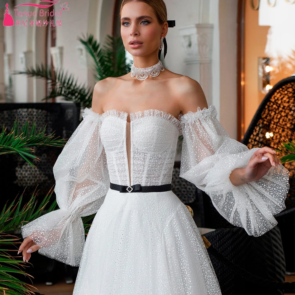 

Блестящие съемные пышные рукава с эластичной лентой, Женские романтичные перчатки без пальцев для невесты ZG030