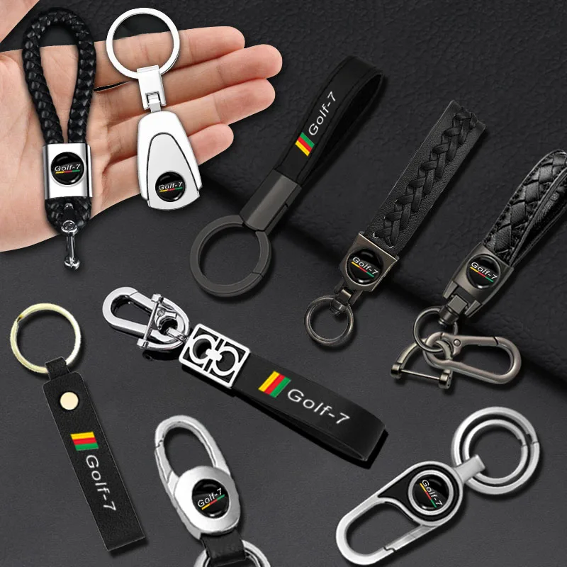 

Car Keychain Metal Braided Key Chain Business Key Ring For Volkswagen Golf 7 6 5 4 Tiguan Touran Lavida Magotan Scirocco Santana
