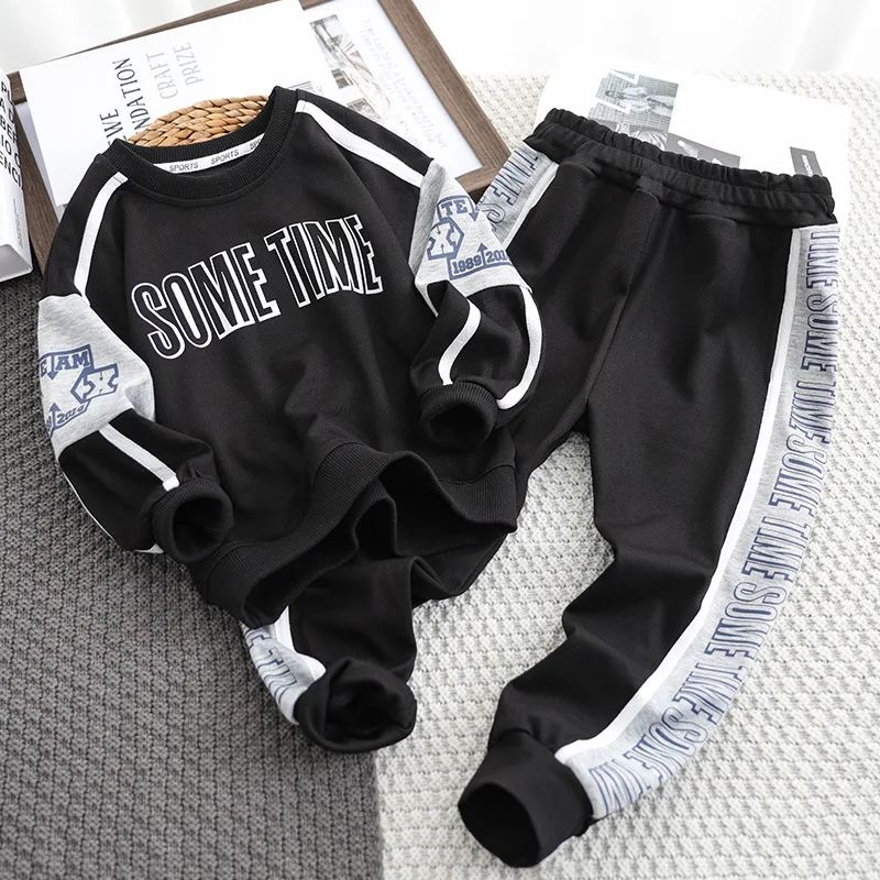 

Kids Tracksuit Jogger Set Boys Sweatshirt + Sweatpant Sets Children Outfits Spring Autumn 5-16 Years Children Boys Active 2022