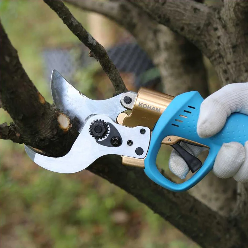 

Large cutting size lithium ion battery horticulture pruning shears fruit trees branch trimming scissors