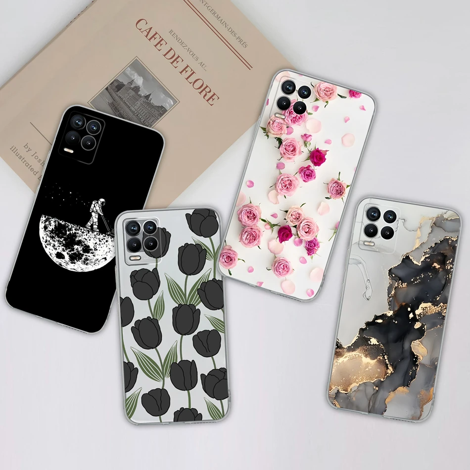 Чехол-накладка из мягкого ТПУ с рисунком чернил для Realme 8 Pro