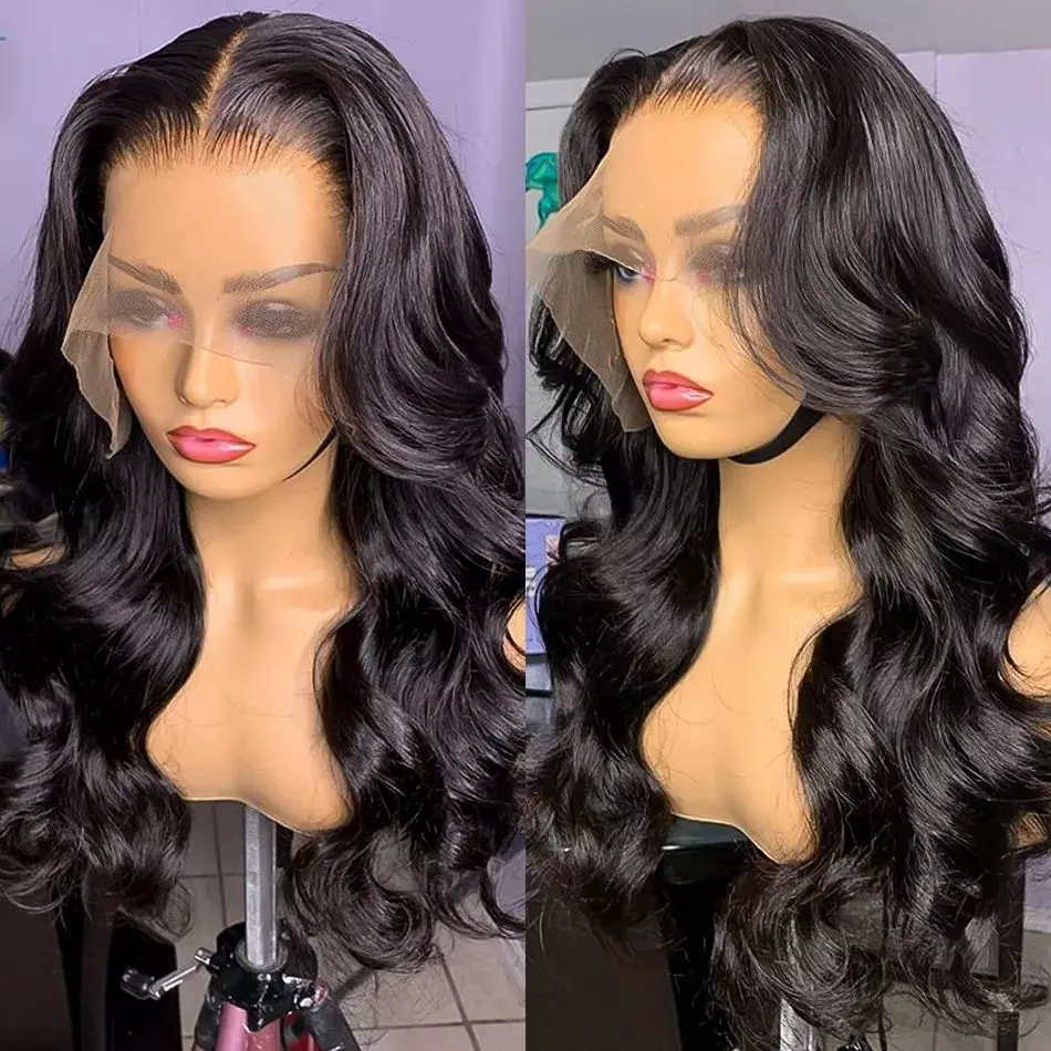 Deep Wave Frontal Wig Full Lace Human Hair Wigs For Black Women 34 Inch13x4 13x6 Hd Lace Frontal Wig Body Wave Lace Front Wig