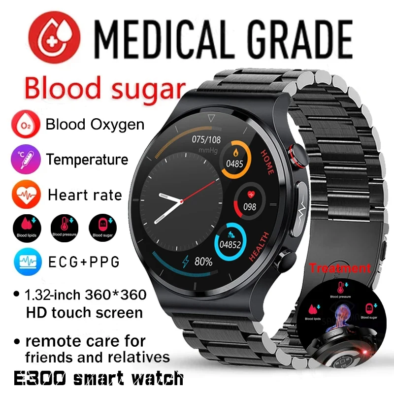 

Blood Sugar ECG+PPG Smart Watch Sangao Laser Therapy Health Heart Rate Blood Pressure Fitness Watches IP68 Waterproof Smartwatch