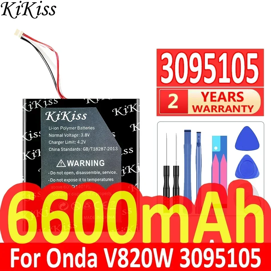 Аккумулятор KiKiss 6600 мАч для Onda V820W 3095105 Ноутбук