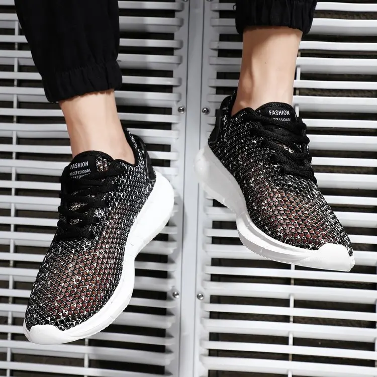 

Men Shoes mesh men's Breathable sneakers Fashion Non-slip Wear-resistant Casual shoes male Outdoor Sports Shoes 46