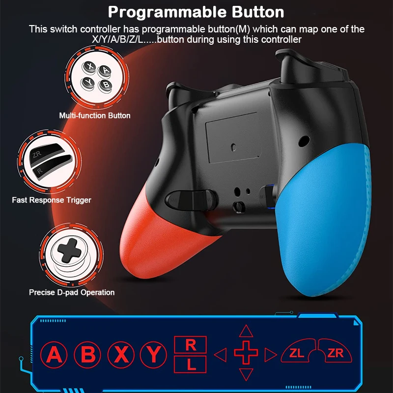 Bluetooth-геймпад для Nintendo Switch 2 4 ГГц с беспроводной ручкой |
