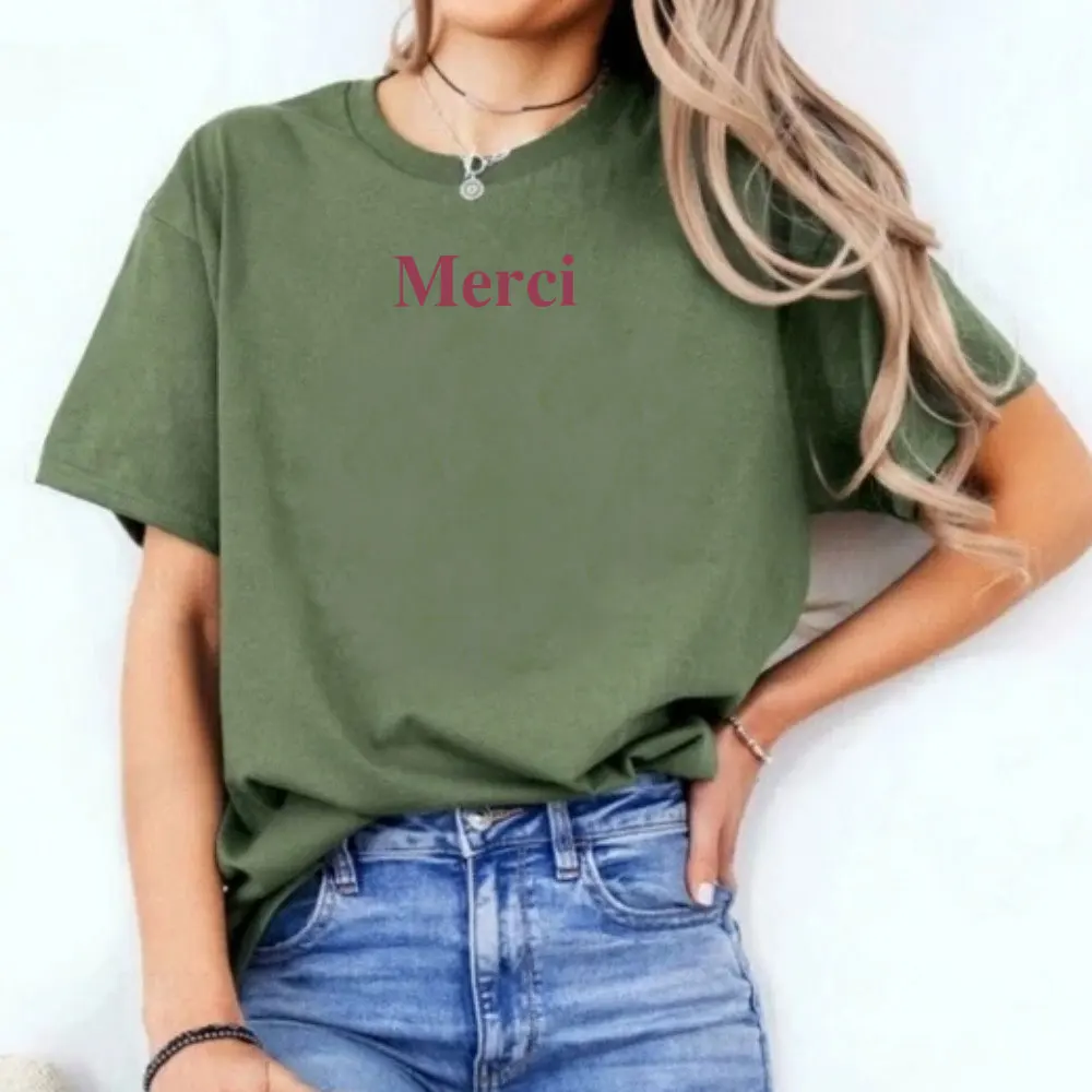 Новинка 2024 французские женские розовые хлопковые футболки с буквенным принтом