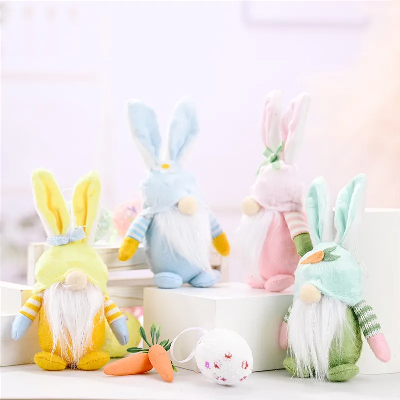 

Easter Decoration Faceless Cute Gnome Rabbit Doll Ornaments Baby Gifts Home Desktop Decor Spring Hanging Bunny Easter Kids Gift