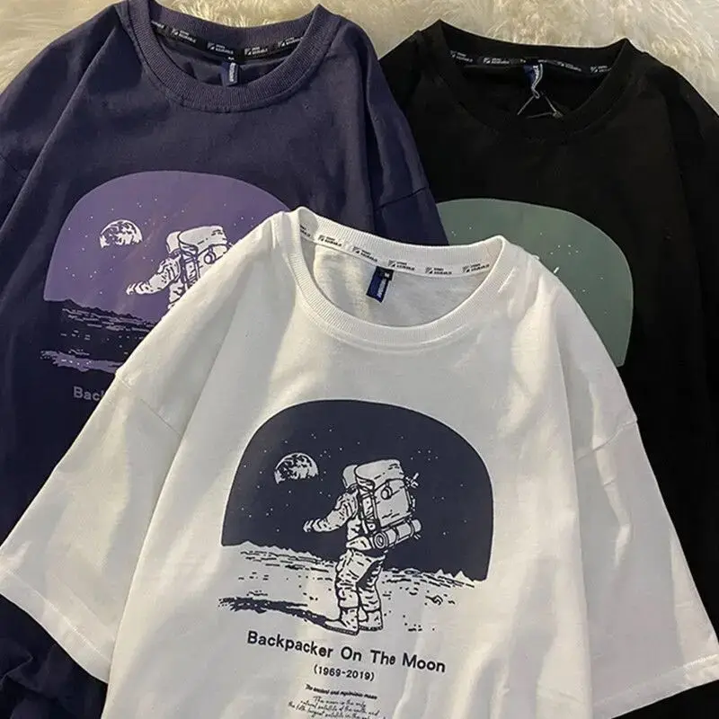 

Футболка с коротким рукавом, принтом в стиле Харадзюку