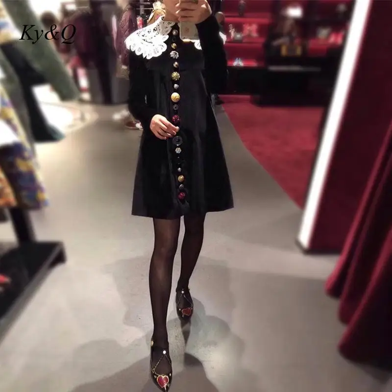 Новинка 2022 роскошное женское платье с длинным рукавом элегантное черное