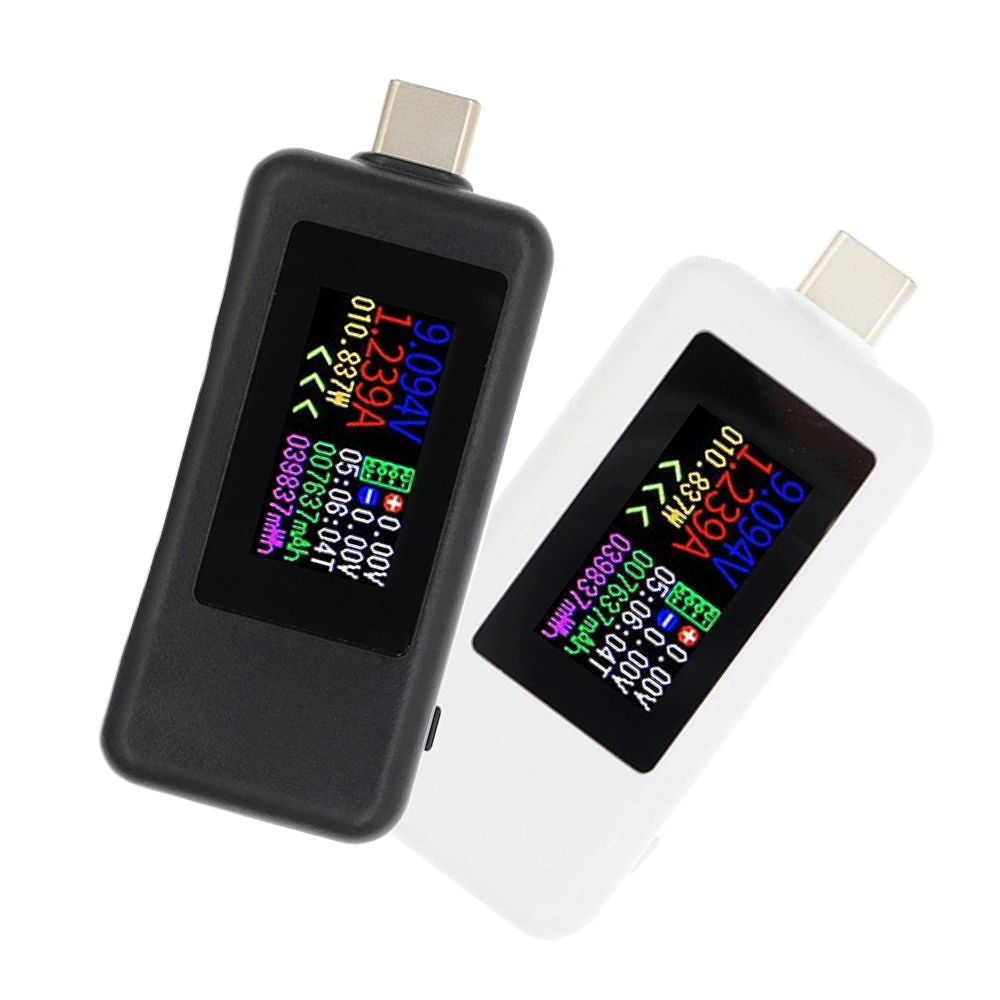 

10 in 1 DC Type-C USB Tester Current 4-30V Voltage Meter Timing Ammeter Digital Monitor Cut-off Power Indicator Bank Charger