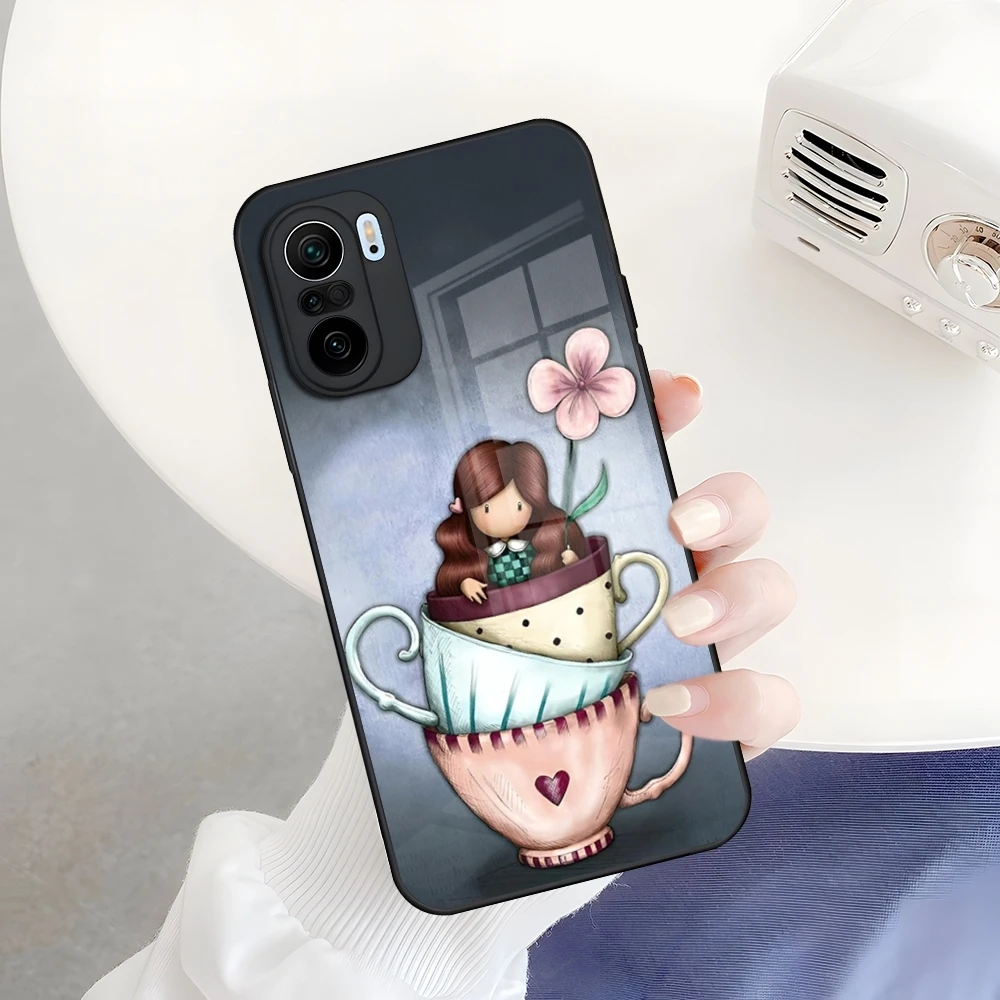 Фото Чехол для телефона Gorjusses Cute Doll Santoroes для Xiaomi 17 15 13 14 12 11 T X Pro Lite ultra 4G 5G, стеклянная накладка №5