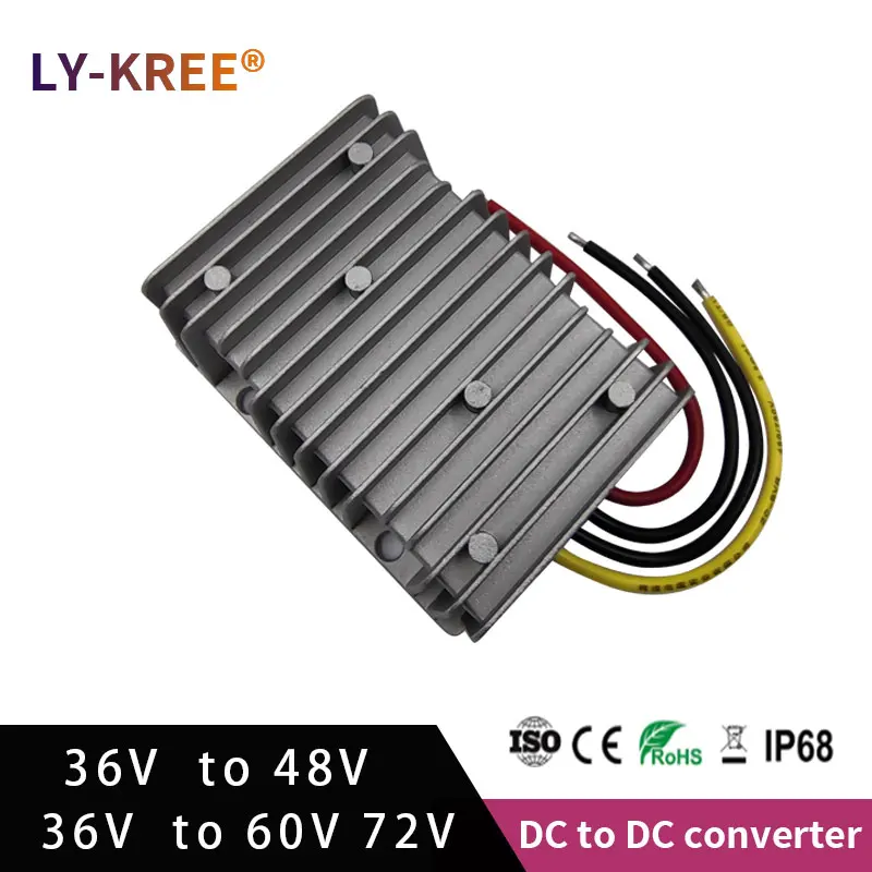 LY-KREE 36V to 48V 60V 72V Converter Booster Module 5A 8A 10A 12A Boost Converter  Voltage regulation
