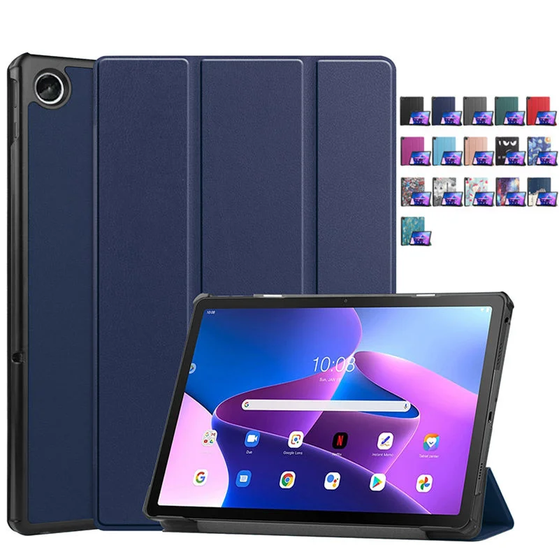 

For Lenovo Xiaoxin Pad 2022 Tab M10 Plus 3rd Gen Case 10.6" TB128FU TB125FU Cover Funda Tablet Tri-Fold Magnetic Stand Capa Best