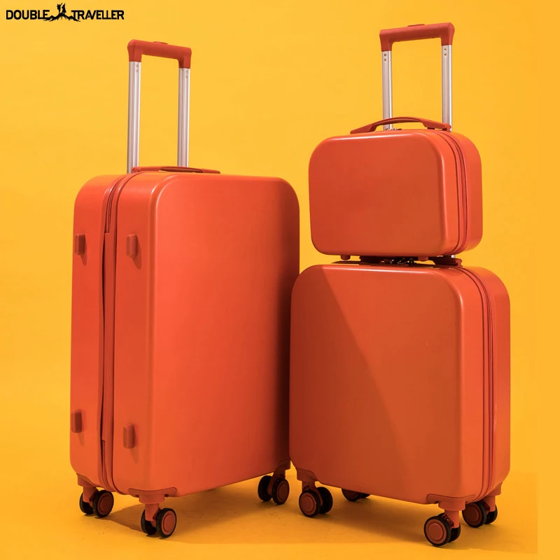 Luggage sets 18''20 inch carry on suitcase,trolley luggage bag spinner wheels,Travel rolling luggage,Women fashion suitcase set