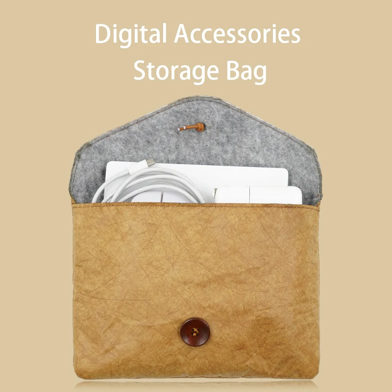 Tyvek-bolsa de papel para cargadores, bolsa de almacenamiento, cubierta de manga para superficie y accesorios de Macbook, línea de datos de ratón, Power Spply