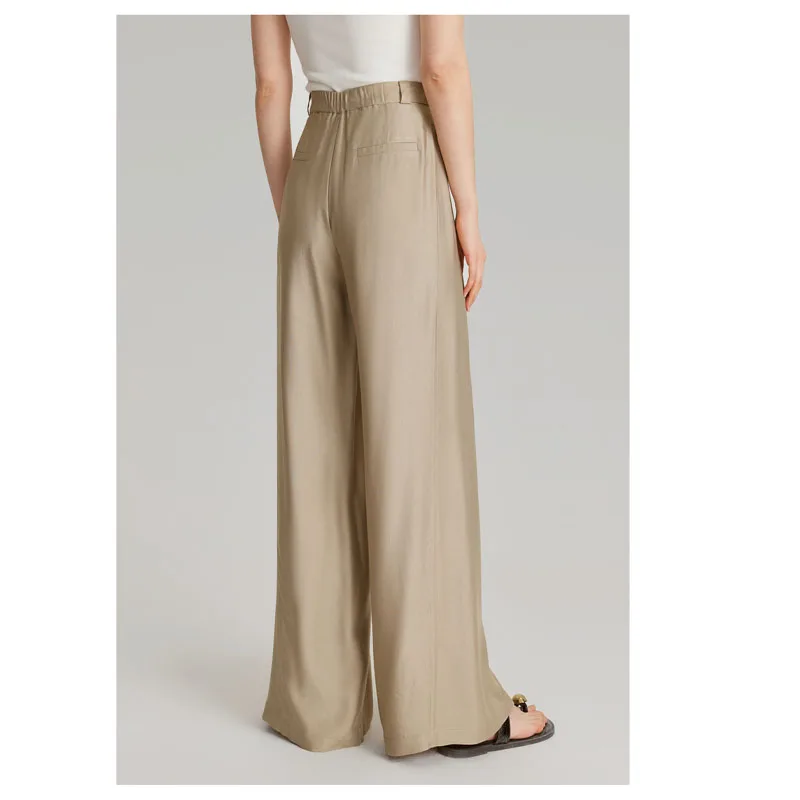 Женские прямые атласные брюки светильник Luxury триацетатные розовые