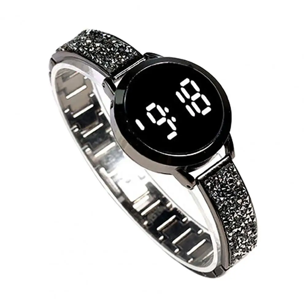 Цифровые умные спортивные женские часы, цифровые светодиодные электронные женские повседневные круглые светодиодные цифровые часы для му...