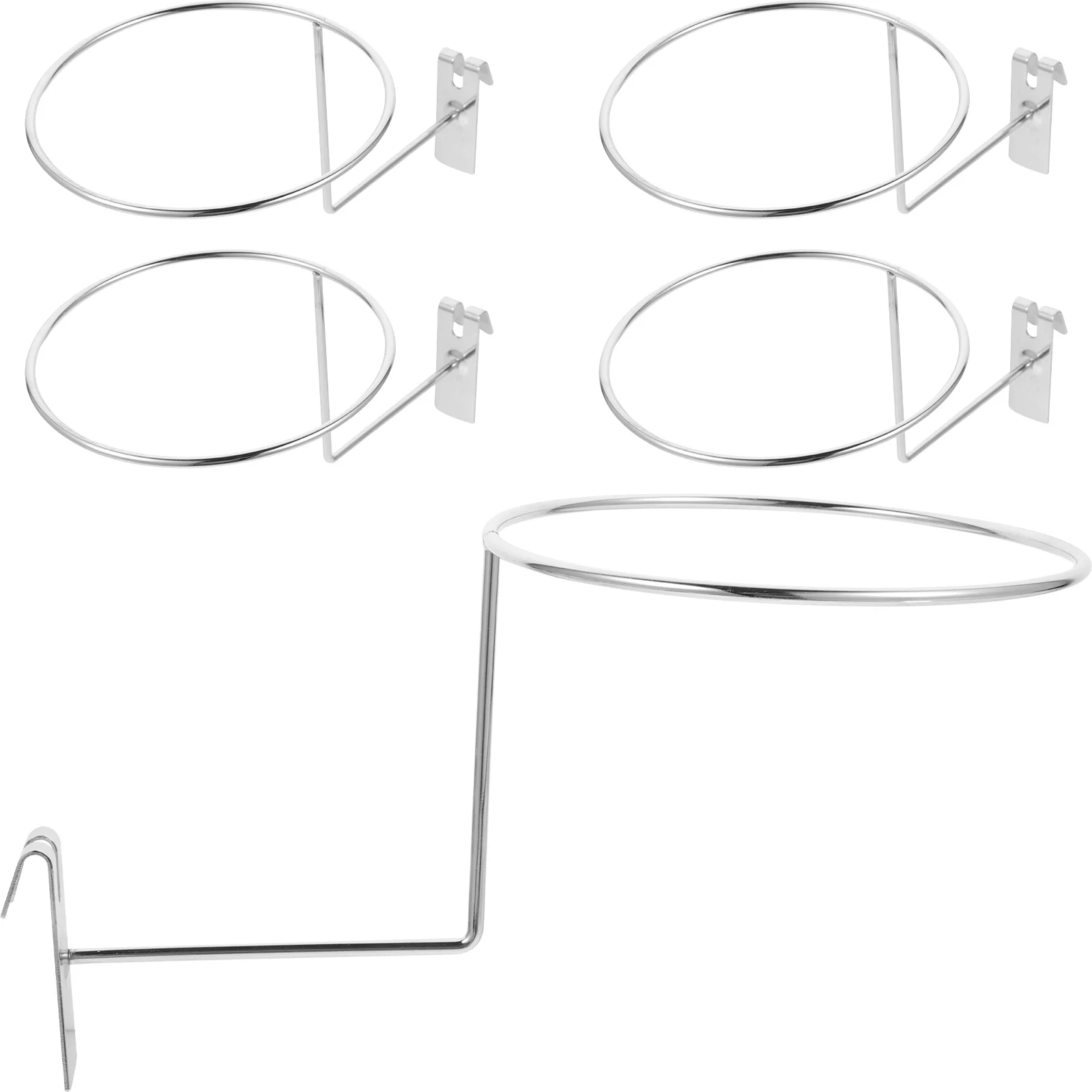 

5pcs Wire Grid Panels Hat Display Rack Hat Holder Basketball Football Holder Rack for Shop