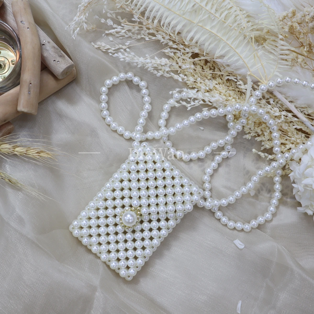

Mini Pearl Small Bag Lipstick bag Women's Wild Summer Pearl Bag Handmade Beaded Bag Pearl Decorative Bag Banquet Women's Bag