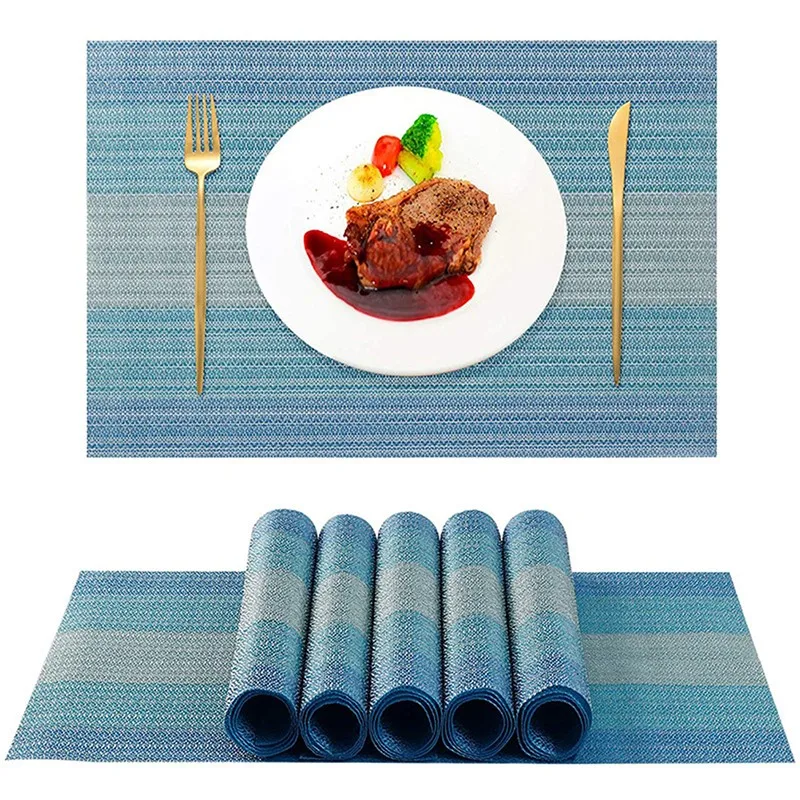 

Hotel Cafe With Heat-resistant Stain-resistant Foldable Washable Wipeable Placemats Gradient Placemats Home Decoration