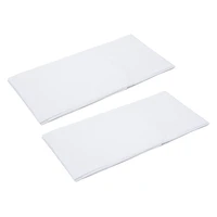 2x plastic tablecloth white 137cm x 183cm