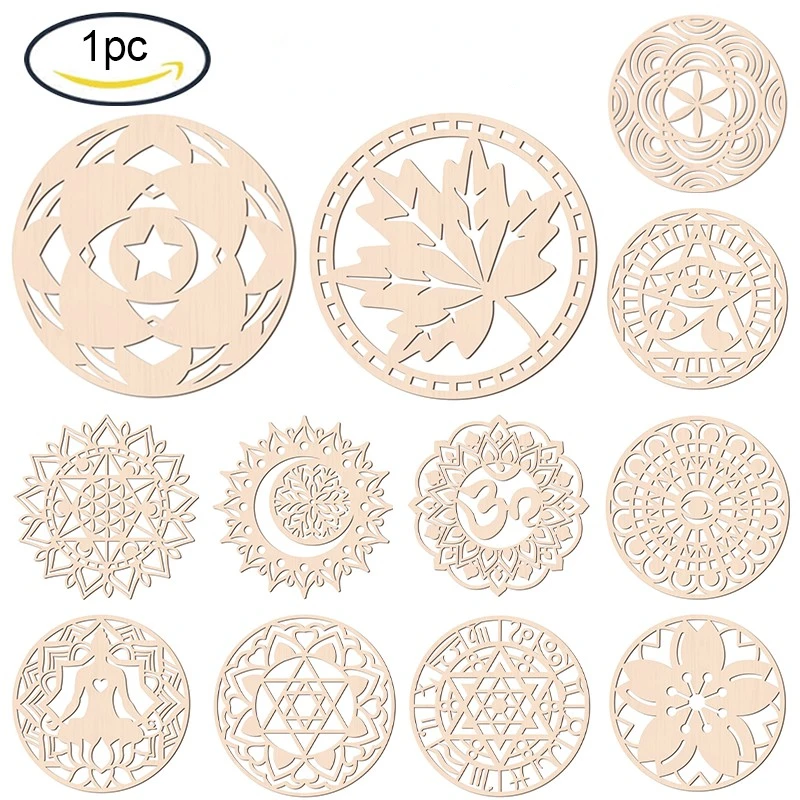 

12Inch Wooden Wall Decor Art Sacred Geometry Home Decor Laser Cut Wooden Wall Sculpture For Wall Hanging Decor