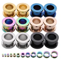 1pcs 316l stainless steel multiple sizes ear gauges ear tunnels plugs piercing jewelry ear stretchers expander plugs and tunnels