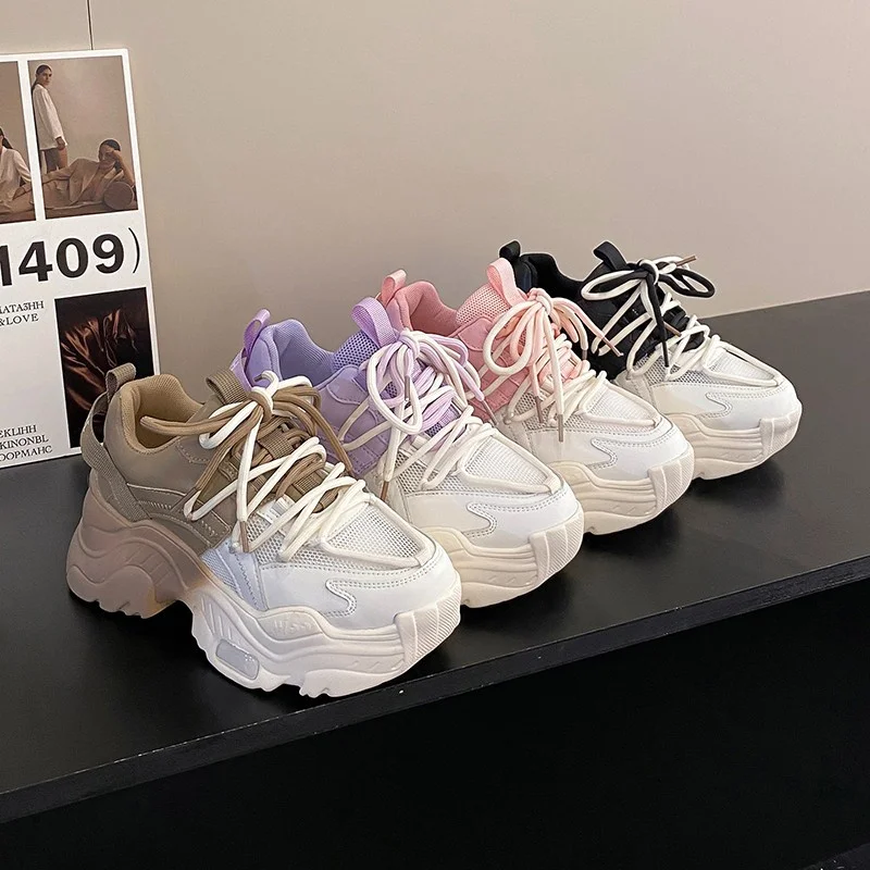 2023 New Sneakers Women Luxury Designer Shoes for Women Mesh Casual Sneaker Tennis Elegant Ladies Pink White Sport Shoes