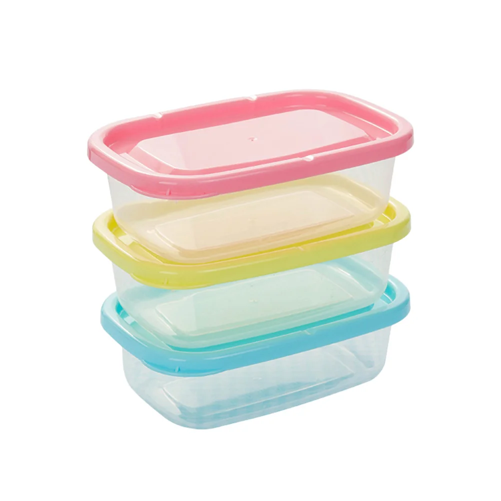 

Containers Storage Refrigeratorbinswith Lids Prep Lunch Clear Small Airtightfridge Fruit Kitchen Boxes Rectangular Bento Box