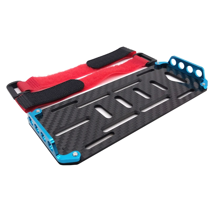 

RC Car Carbon Fiber Battery Mounting Plate With Tie For AXIAL SCX10 90046 RC Crawler Climbing Off-Road Car