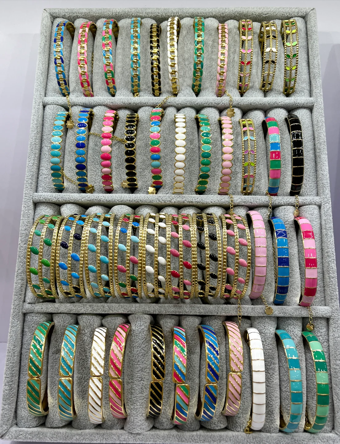 

Trendy Minimalist Colorful Gold Color Drip Oil Earrings bangle rings for Women Jewelry Summer Fashion Earrings Wholesale