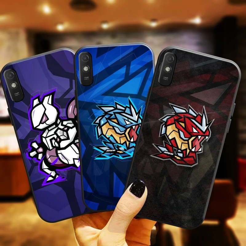 

Anime Pokemon Pikachu Phone Case For Xiaomi Redmi 9A 9AT Carcasa Coque Funda Back Black