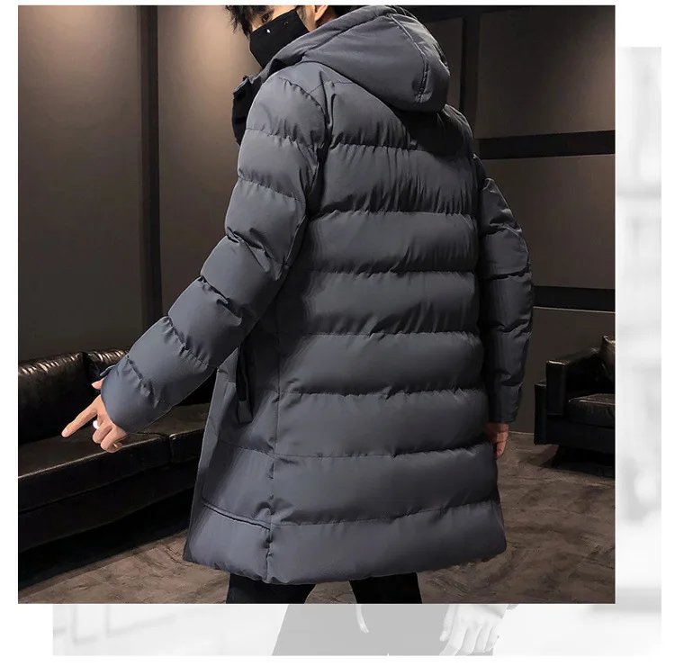 Long Winter Jacket Coats Men Parka Oversized Thicken Cotton Coat Puffer Jackets Streetweare Male Down Jacket Coat Men Clothing