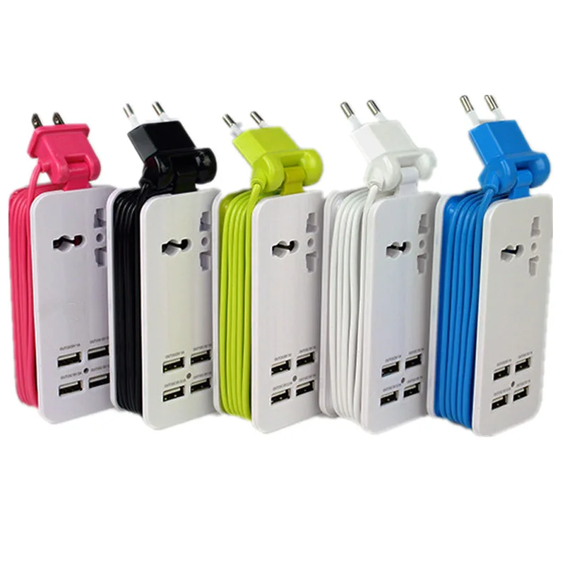 Евророзетка с USB-разъемом для дома 4 Usb-разъема 5 В 220 А универсальная розетка