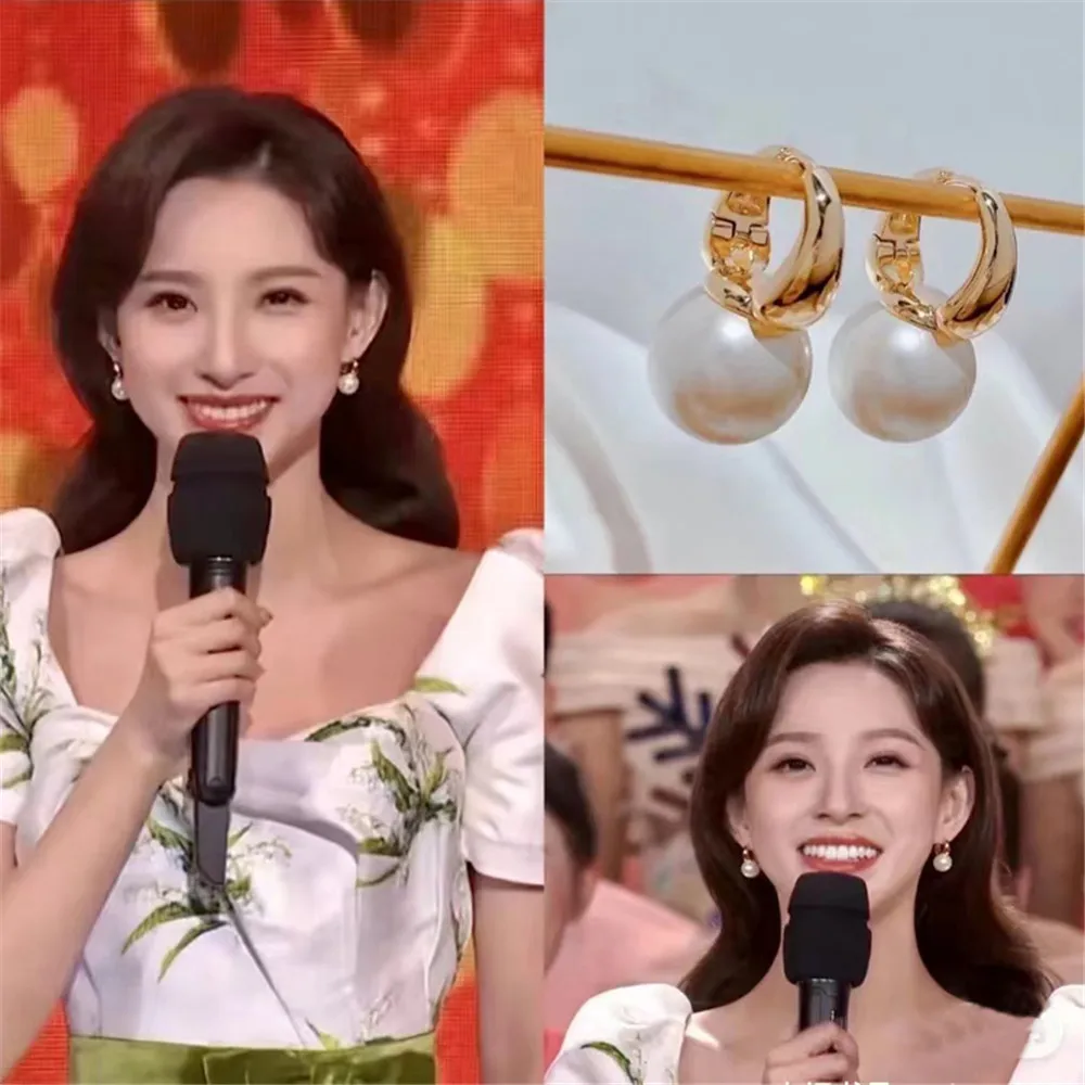 

DIY Pearl Accessories 925 White ear stud empty holder Fashionable gold and silver pendant holder with 9-13mm round beads