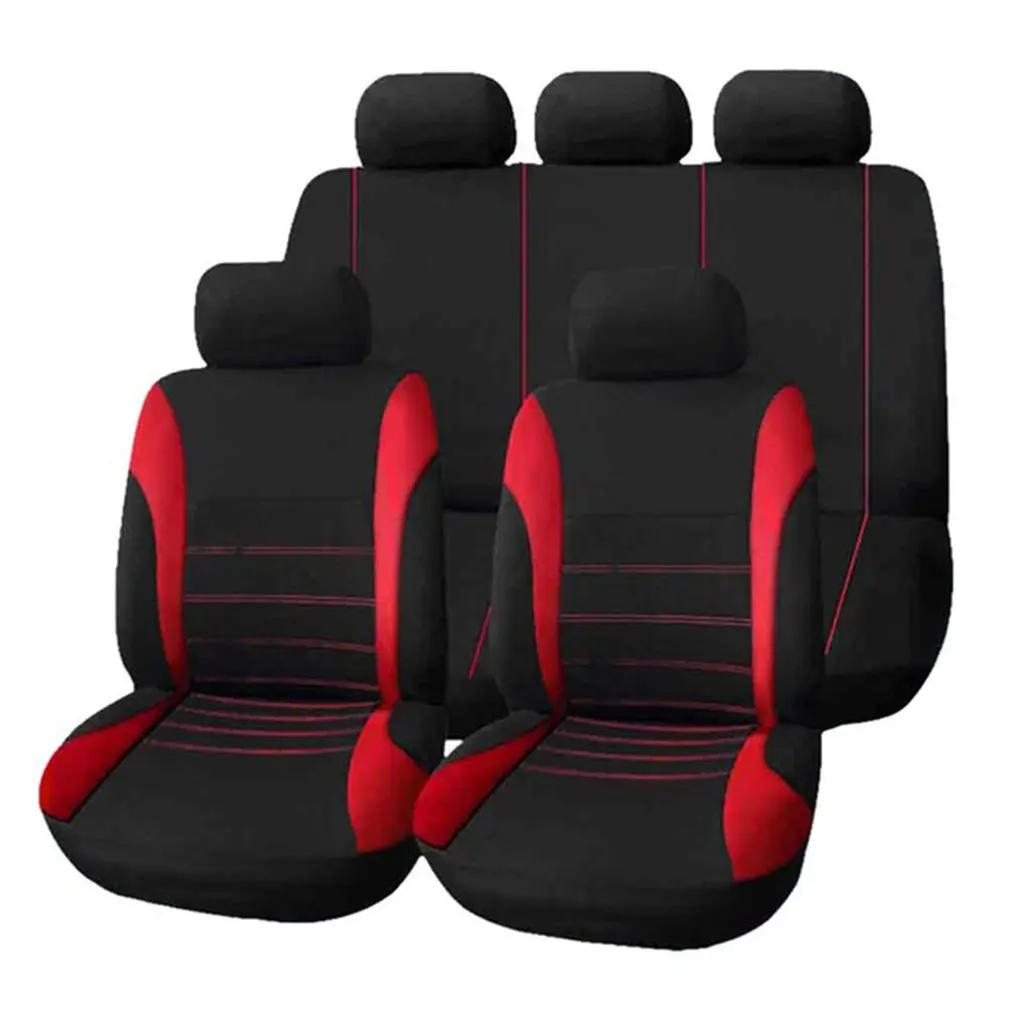 

7 Color 9pcs/Set Car Seat Cover Comfortable Dustproof Seat Protectors Pad Cover Universal Full Seat Covers for Vehicle Cars Hot
