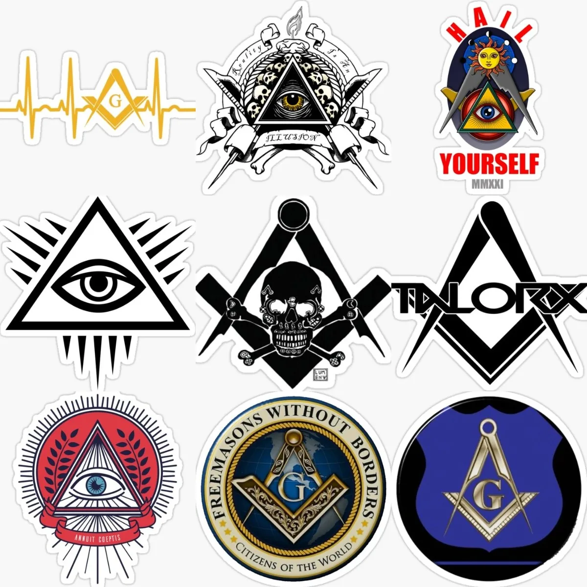 Наклейка глаза Бога Freemasons аксессуары для автомобиля окна мотоцикла ноутбука