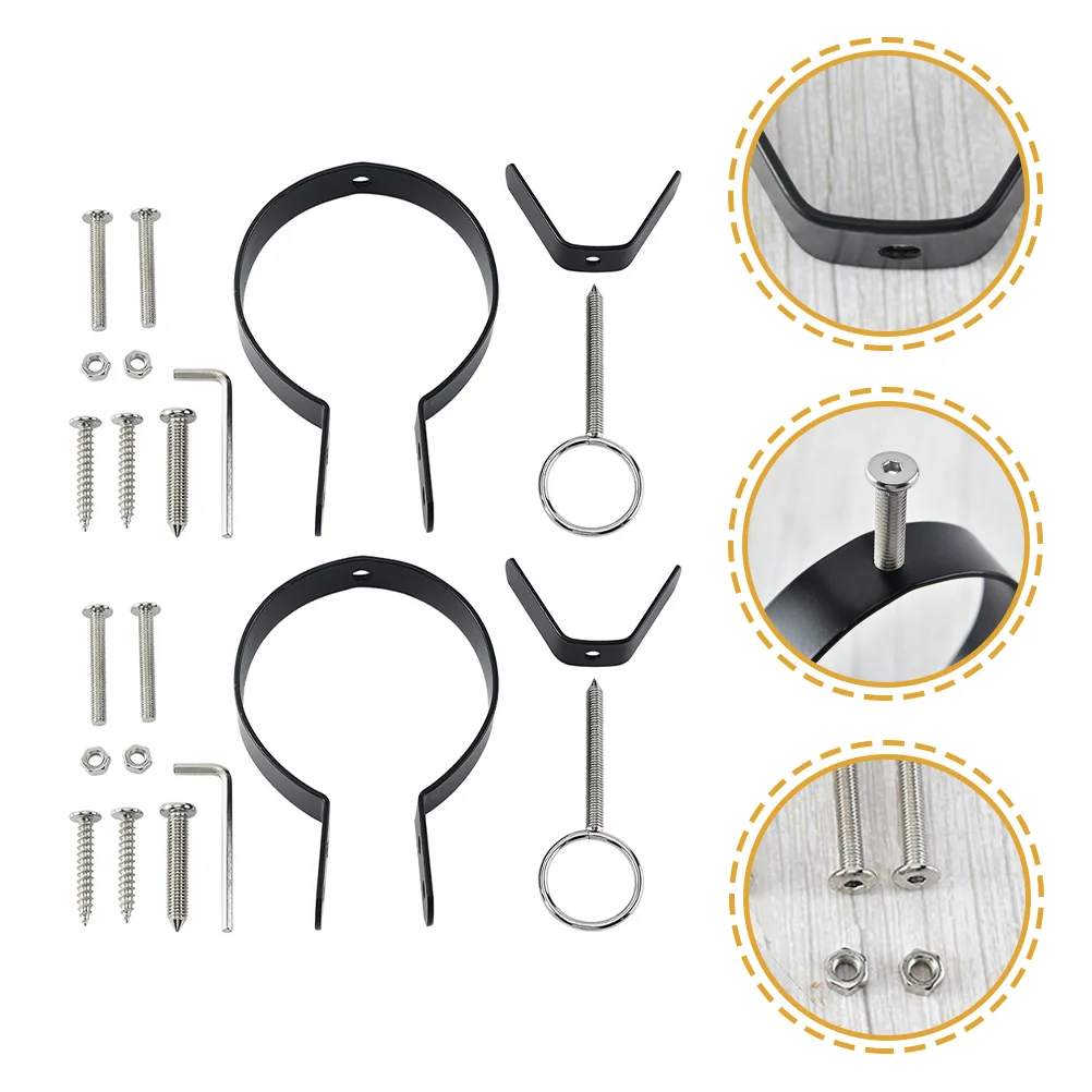 

2 Sets Ham Stand Parts Folding Bracket Storage Accessories Iron Italian Holder Retainer