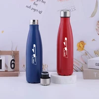 500ml double wall stainles steel water bottle thermos cola bottle vacuum flask for kia gt gt line rio x line car accessories
