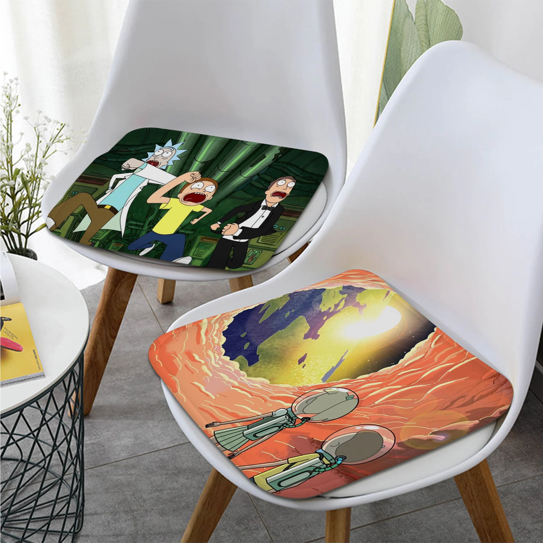 Разноцветная Плюшевая Подушка R-Rick-Morties Мягкая Квадратная Для Сиденья Домашнего