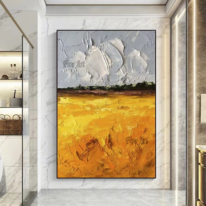 

Modern Knife Thick Texture Abstract Oil Painting Living Room 100% Handmade New Arrival Decoration Home Accessories Frameless