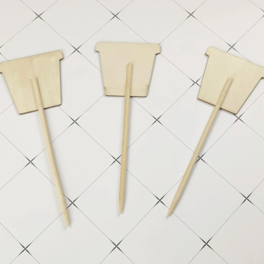 10 шт. садовая классная вывеска мини-вывески топпер для растений деревянная