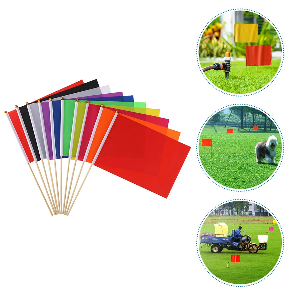 

10 Pcs Flags Marking Yard Invisible Marker Lawn Polyester Garden Irrigation Supplies