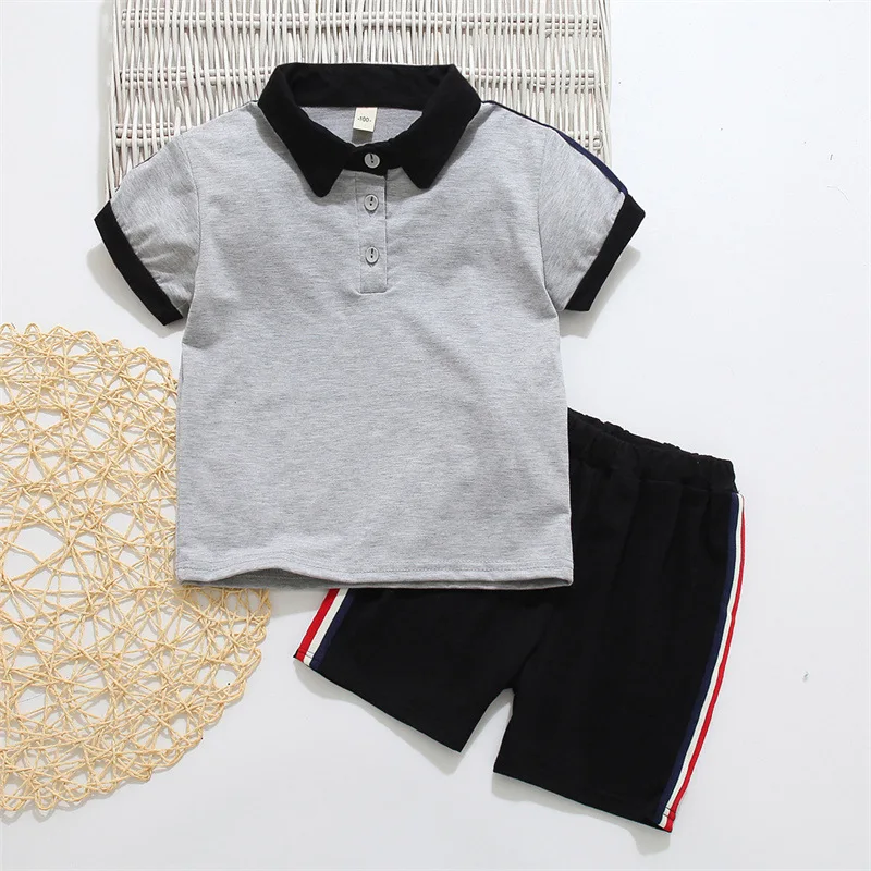 

Baby Kids Summer Outfits Child Boy Tracksuits Solid Cotton Linen T-shirts Shorts Suit Fashion Kids Boys Clothes 2 3 4 5 6 Years