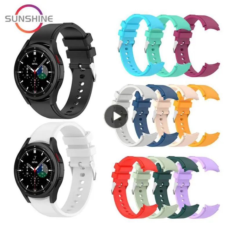 

Sweatproof Wrist Strap Sport Sports Band Thickened Silicone Watchband Accessories For Samsung Galaxy Watch 4 Classic Waterproof