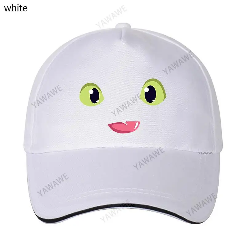 Black Casual Boys Printed Fish caps Toothless How to train Fashion print Unisex Snapback hats