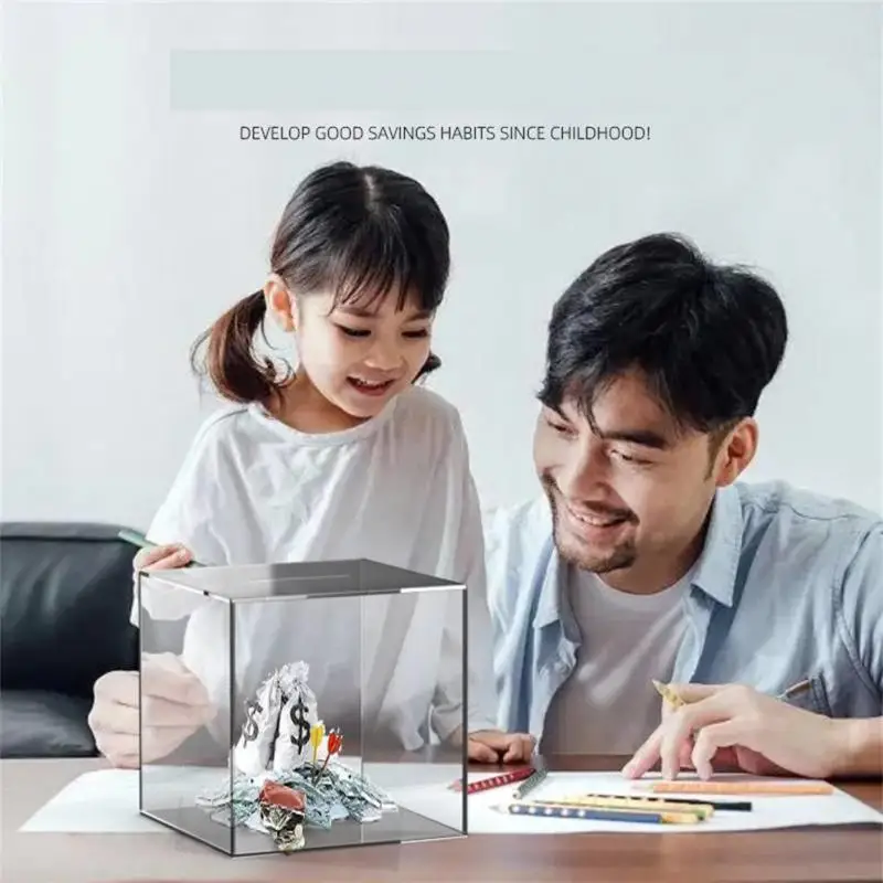 

Currency Counter Tank Durable Acrylic Deposit Box The Second Generation Of Piggy Bank Electronic Digital Liquid Crystal