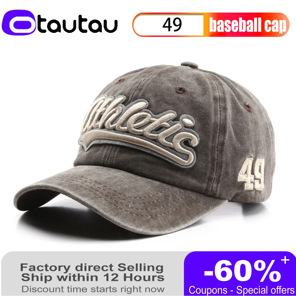 

2022 New Men's and Women's Washed and Old Letters Curved Brim Baseball Cap Outdoor Leisure Sunscreen Sunshade Hat Snapback